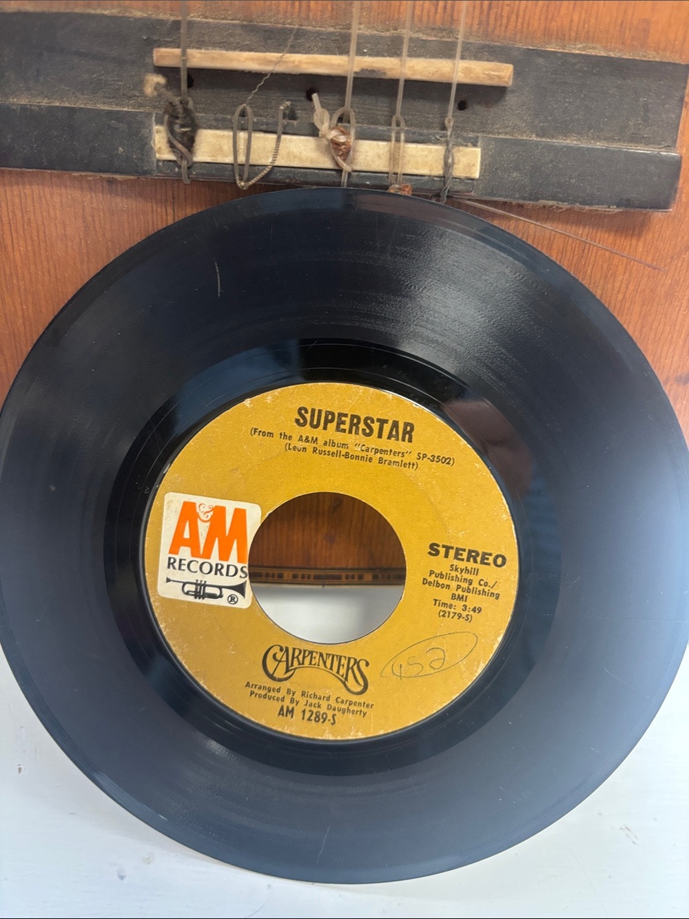 Carpenters 'Superstar' 45 RPM Vinyl Single - , Gold Label